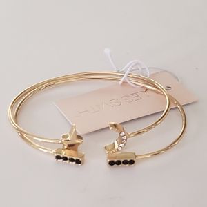NWT Jules Smith Cosmic Cuff Moon & Star Bracelet Set